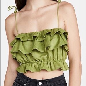 Reformation Ruskin Top a]Avocado